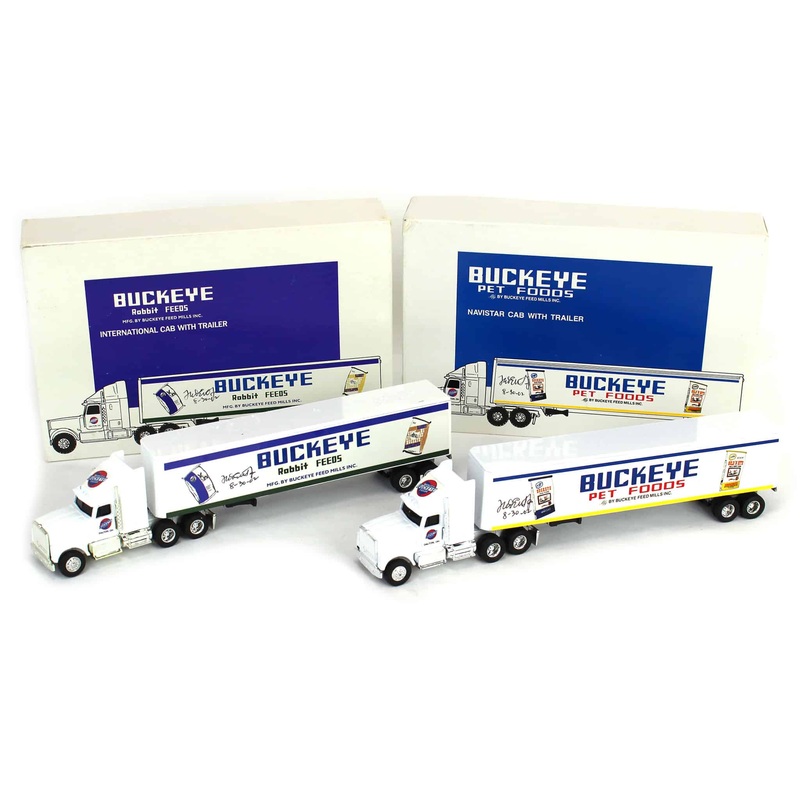 Lot of (2) 1/64 Buckeye Semis with Box Trailer by ERTL