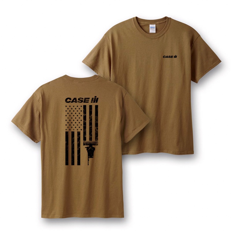 Case IH American Flag Harvesting T-Shirt