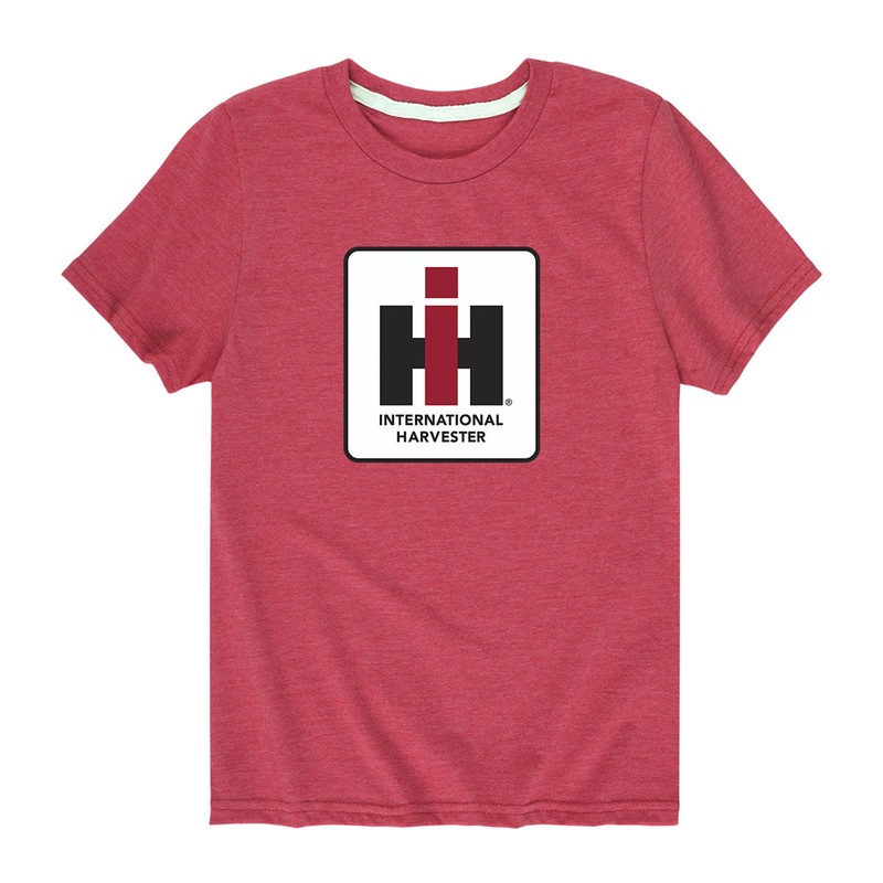 YOUTH Square IH Logo Heather Red Short Sleeve T-Shirt