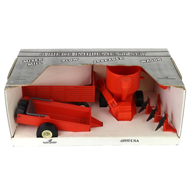 1/16 Orange 4 Piece Implement Set
