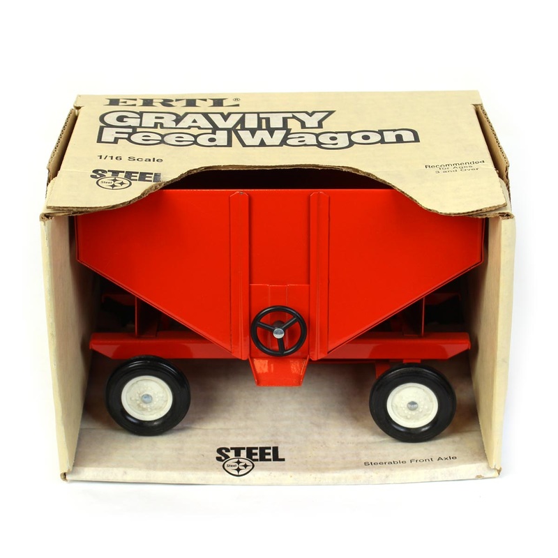 (B&D) 1/16 Allis-Chalmers Orange Steel Gravity Wagon - Paint Chips