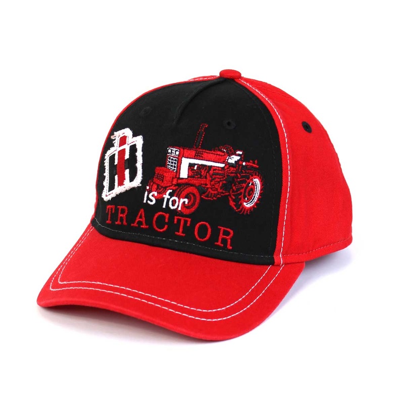 Toddler IH is for Tractor Red & Black Twill Cap