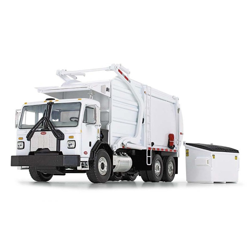 (B&D) 1/34 White Peterbilt Model 520 with Wittke Front Loader & Dumpster-Paint scratched