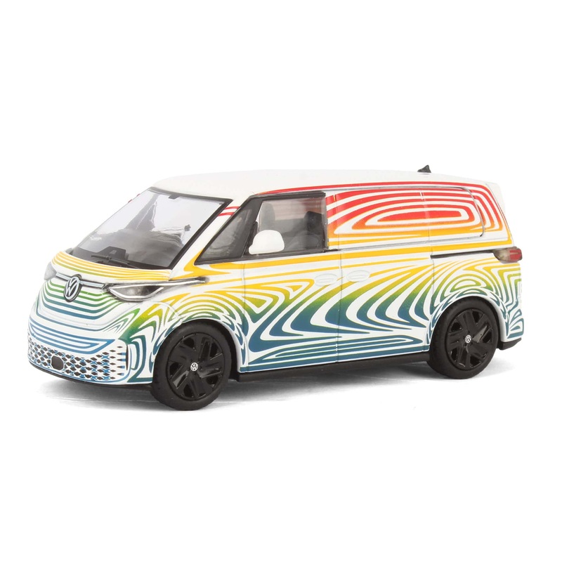 (B&D) 1/64 Mini GT Volkswagen ID Buzz Prototype, Rainbow Edition - Damaged Box