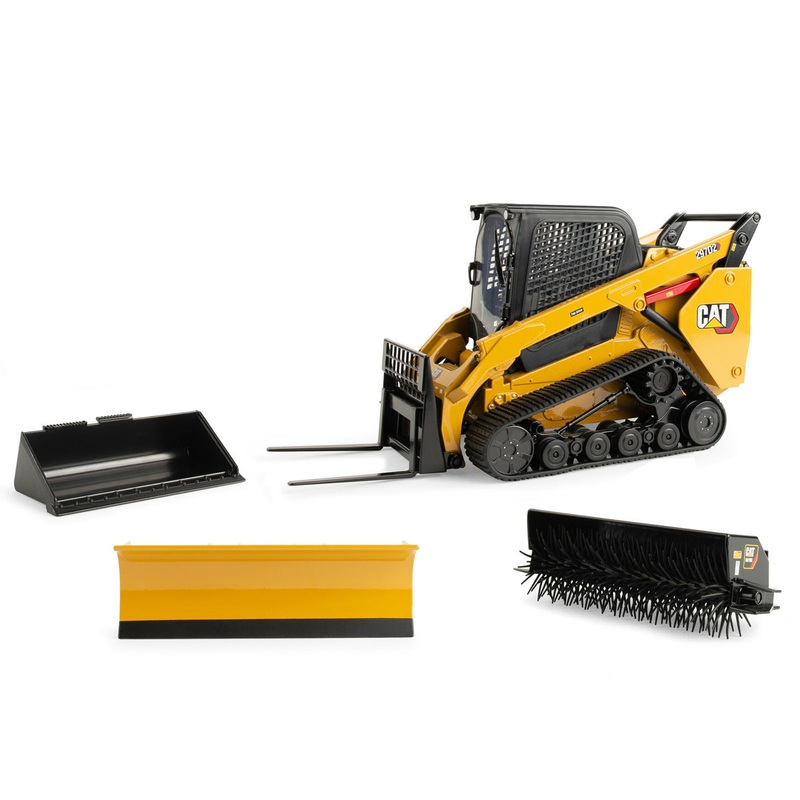 (B&D) 1/16 Yellow High Detail Caterpillar Tracked 297D2 Skid Steer Loader, ERTL Exclusive - Damaged Box
