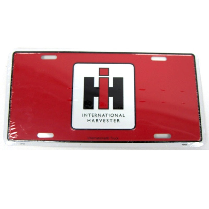 (B&D) Red IH License Plate - Damaged Item