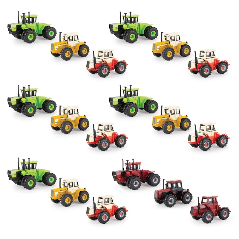 Sealed Case of 6 Sets ~ 1/64 Case, International & Steiger Tractors by ERTL, Toy Tractor Times 42nd Anniversary