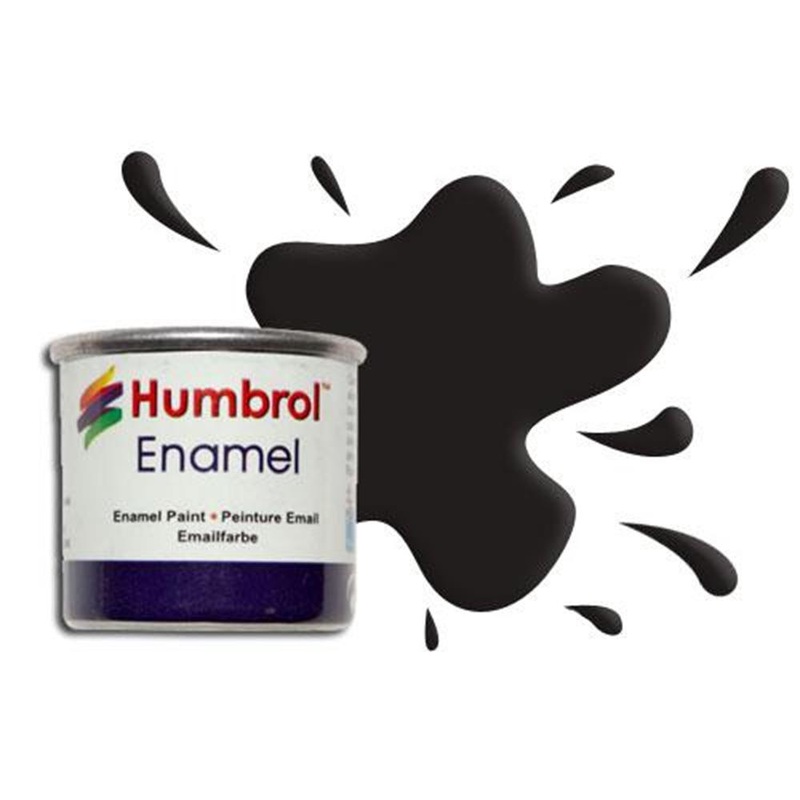 Humbrol 21 ENAMEL GLOSS BLACK