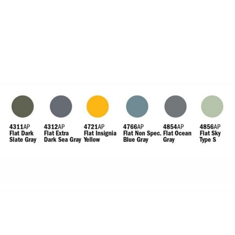 Vallejo by Italeri 444AP  Acrylic Paint Set RAF/Royal Navy - 6 Pcs
