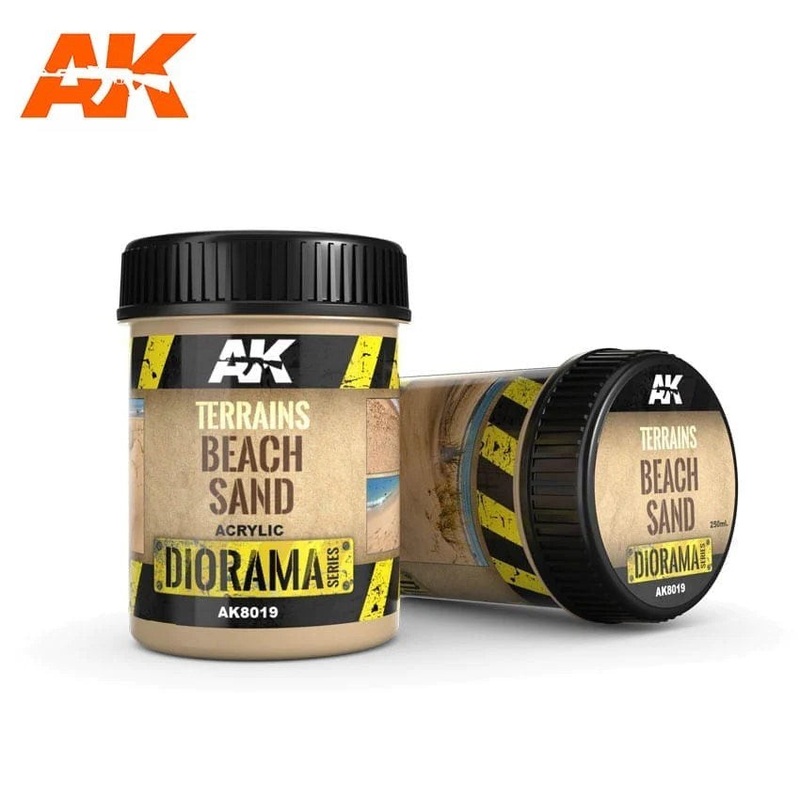 AK Interactive AK8019 TERRAINS BEACH SAND -250ML-ACRYLC