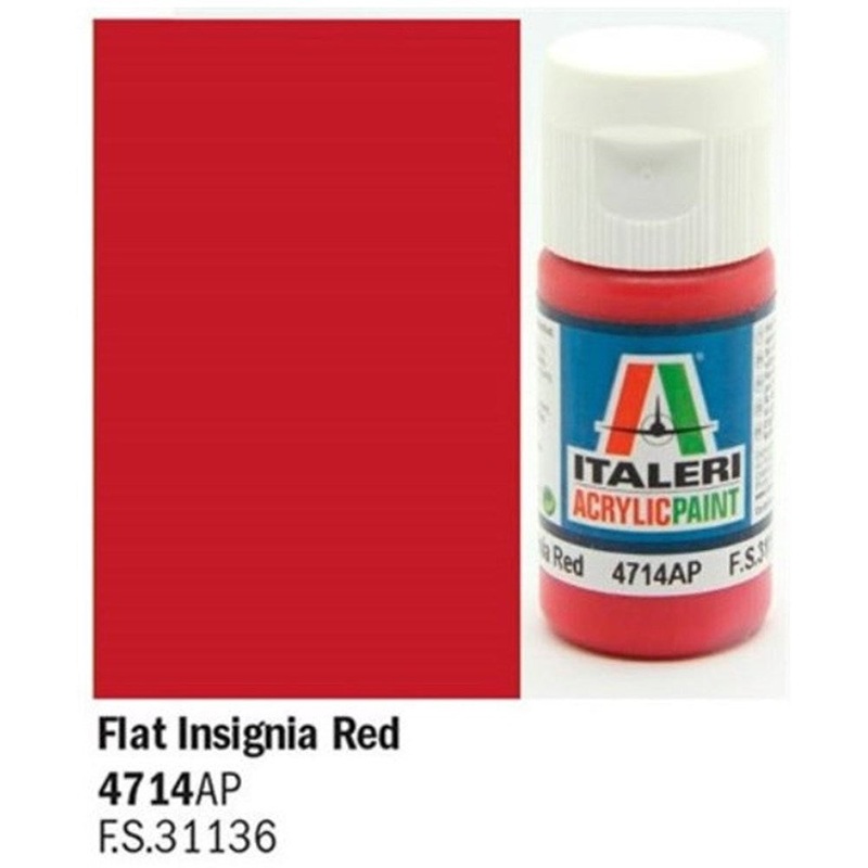 Vallejo by Italeri 4714 Paint FLAT INSIGNIA RED