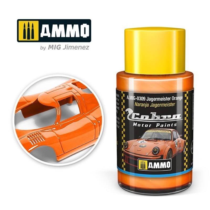 AMMO by Mig Jimenez A.MIG-0309 Cobra Motor Jagermeister Orange Acrylic Paint