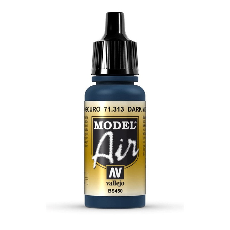 Vallejo AV71313 Model Air Dark Mediterranean Blue 17 ml