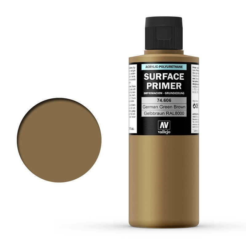 Vallejo AV74606 Surface Primer German Green Brown Ral8000 200ml