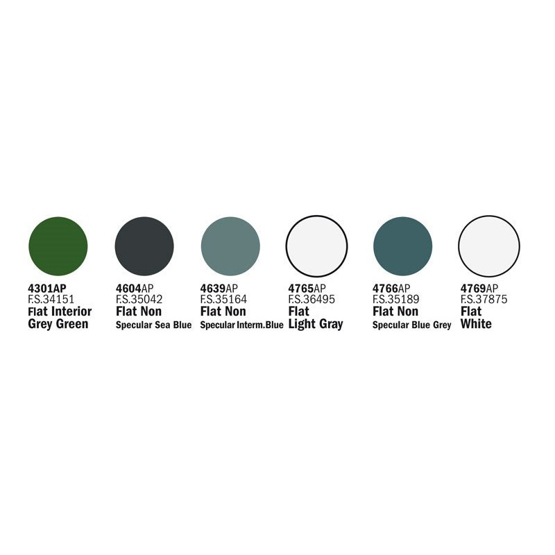 Vallejo by Italeri 439AP Acrylic Paint Set US Navy Air - 6 Pcs