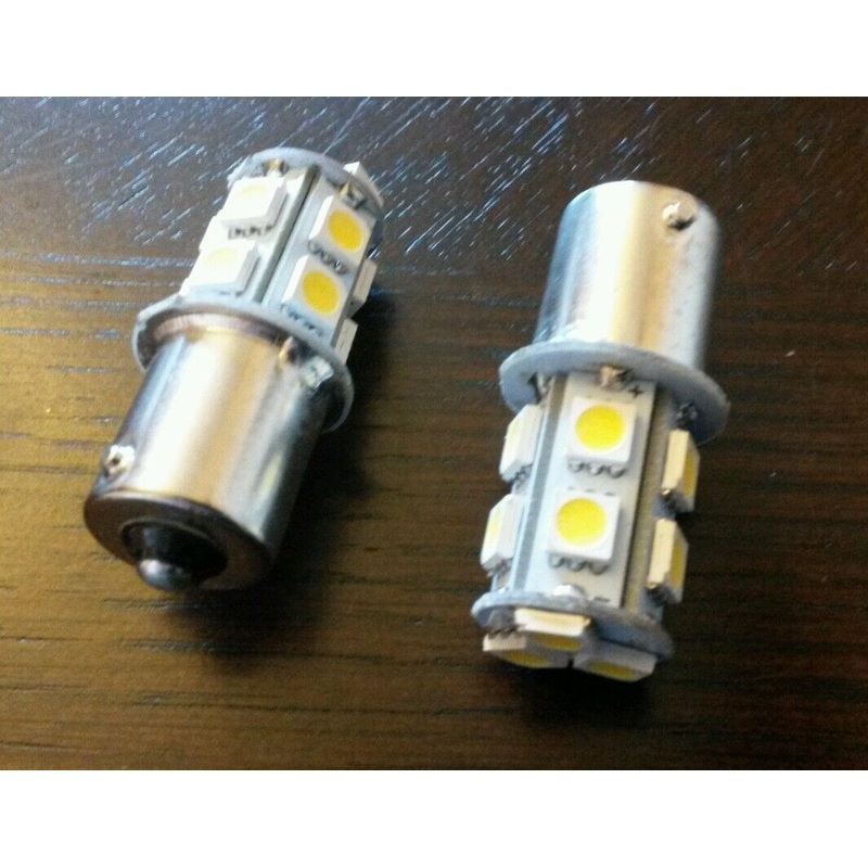 2 x P21W 382 1156 BA15s 5050 LED 13 SMD Bright White Bulbs