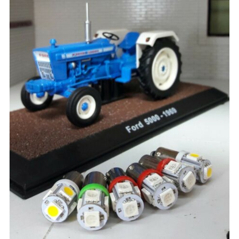 Ford 3000 4000 5000 Tractor Dash Instrument LED Bulb Set BA9s Bright Warm White