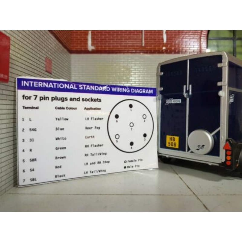 Ifor Williams 7 Pin Wiring Towing Socket Info Livestock Tipping Flatbed Trailer Decal OEM