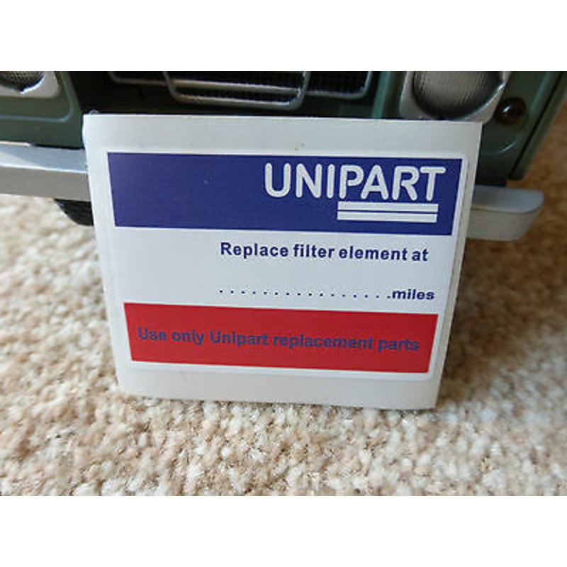 Land Rover Defender 90 110 V8 Unipart Service due at.. Bulkhead Sticker Decal