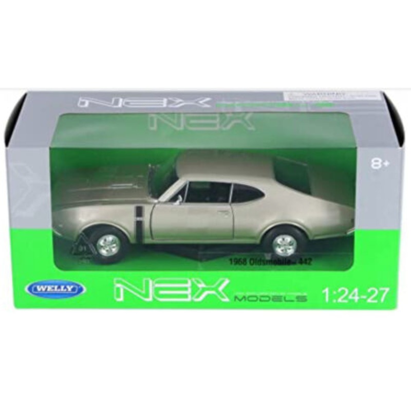 1:24 Oldsmobile 442 Gold 4-4-2 1968 Detailed Welly NEX Diecast Scale Model Car
