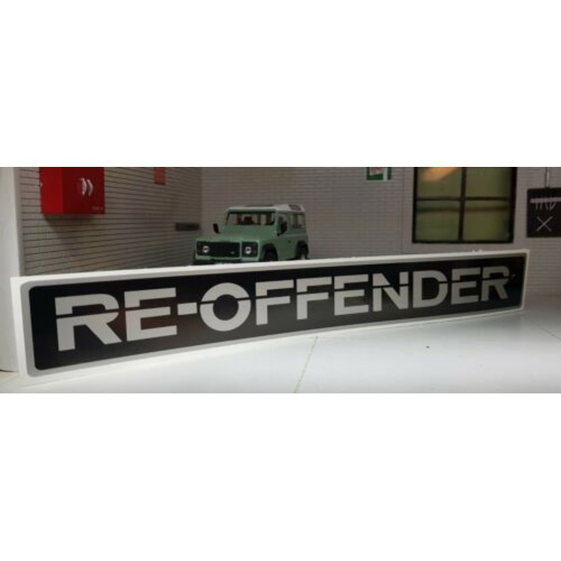 Humour ReOffender Bonnet Badge Decal Label MTC8305 Land Rover Defender TD5 TDi