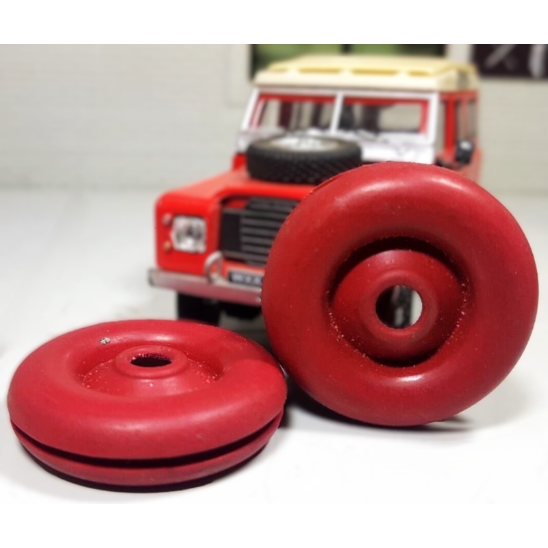 Land Rover Washer Hose & Speedo Cable Rubber Red Grommets 555711 x2