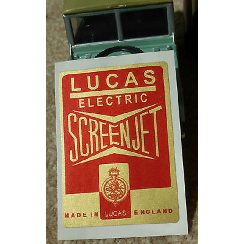 Lucas Electric ScreenJet Windscreen Washer Decal 2SJ