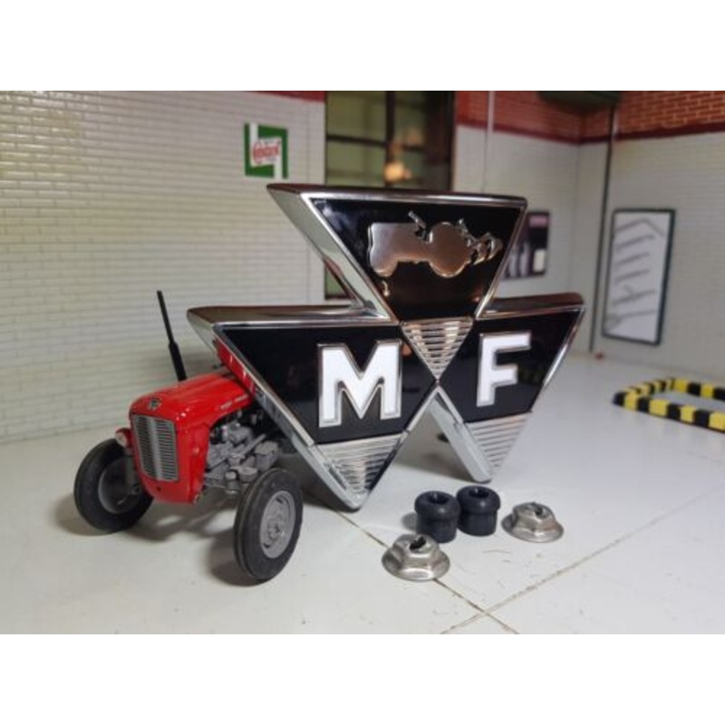 Massey Ferguson MF 35 835 FE35 Tractor Front Black Emblem Badge 828136M1