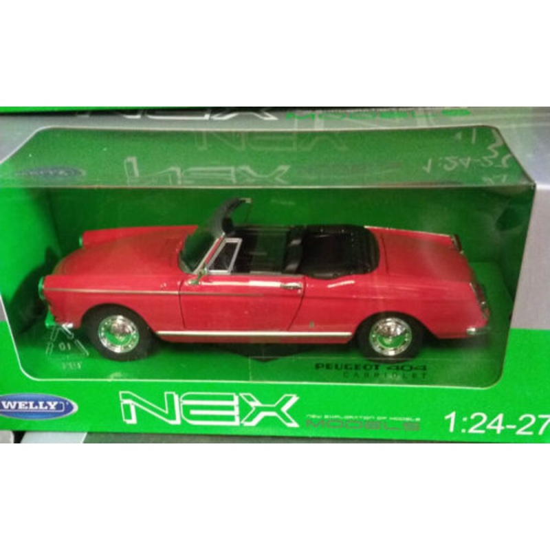 Peugeot 404 Red Cabriolet Welly 22494 1:24
