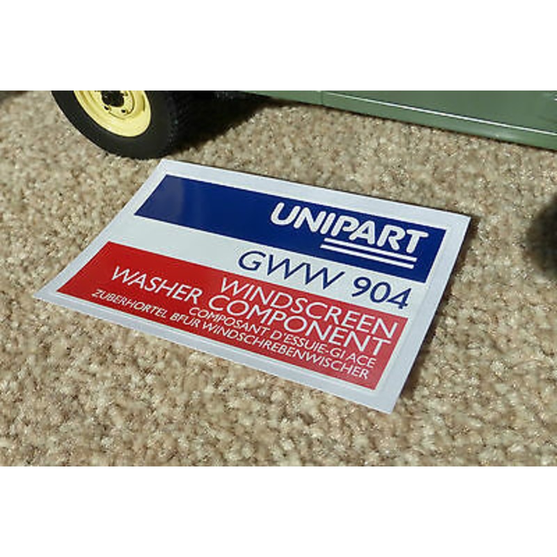 Unipart Windscreen Washer Bottle Decal