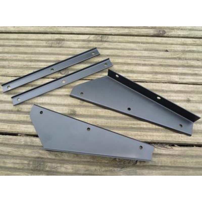 Land Rover Defender Black Stainless Front Mud Flap Brackets
