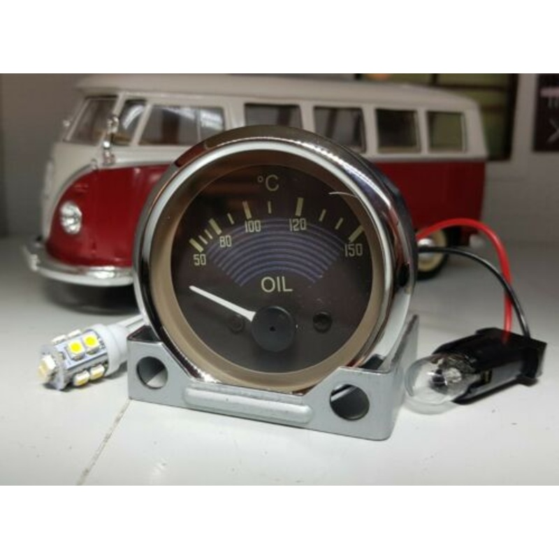 VDO Oil Temperature Gauge VW T2 Split 1967 12v Dash Panel Gauge & LED bulb