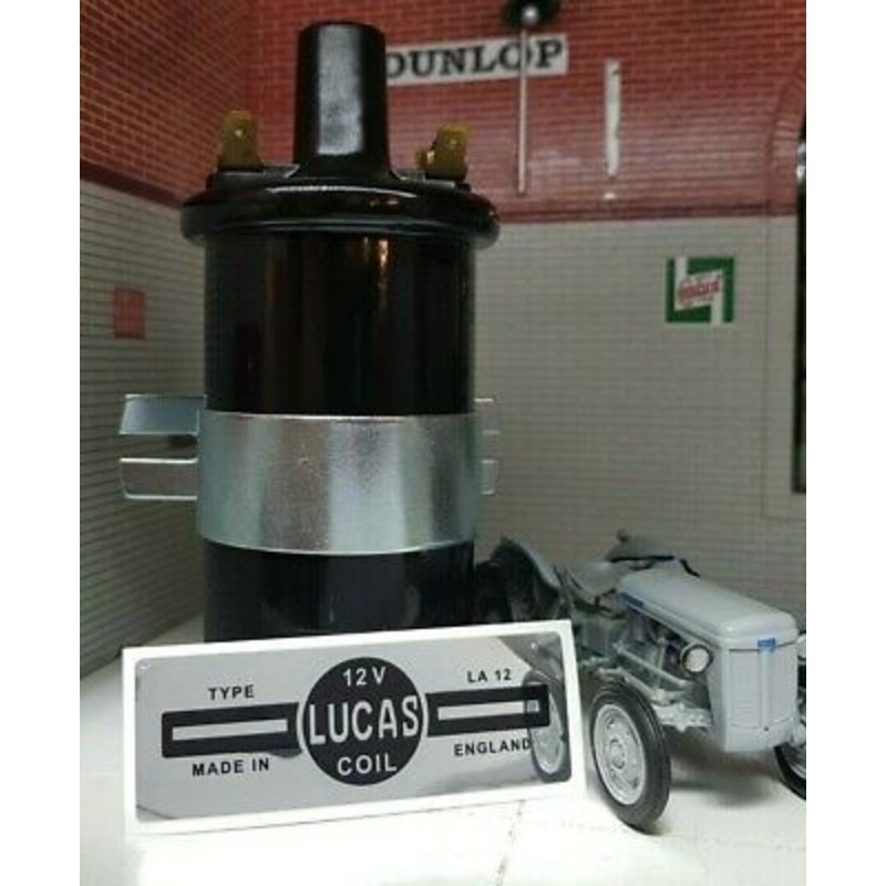 FERGUSON TE20 Ignition Coil Tractor Lucas 12v LA12 Reproduction Push Plug Petrol