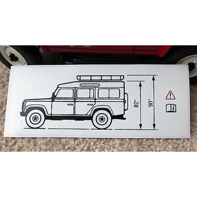 Land Rover Defender 90 110 Brownchurch Roofrack Vehicle Height Decal BTR6337