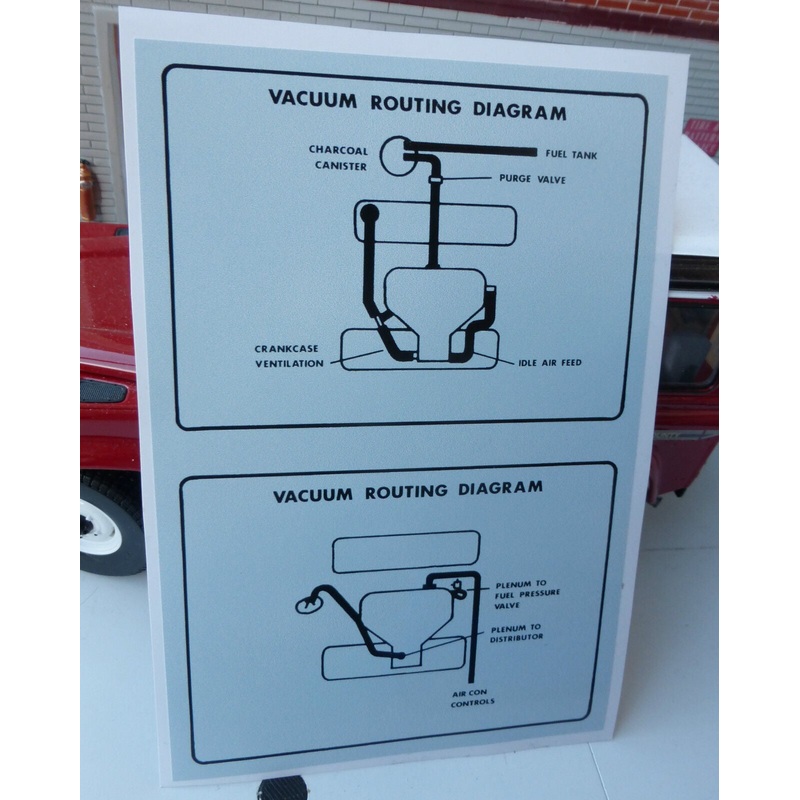 Land Rover Defender 90 110 v8 3.9 NAS Vacuum Routing Diagram Panel Decal AWR5857