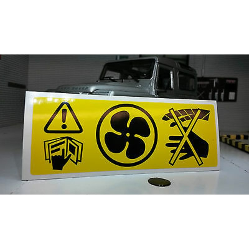 Land Rover Defender Discovery TDI Upper Fan Cowl Warning Decal Sticker ESR3291