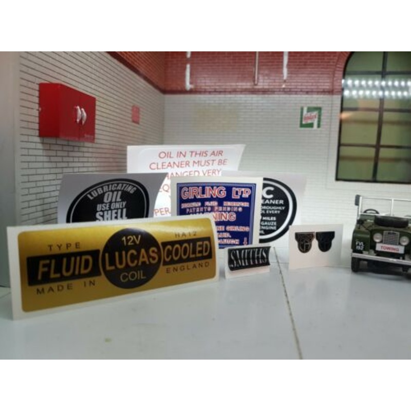 Land Rover Early Series 2 1958 88 109 Engine Bay Heater Label Decal Sticker Set