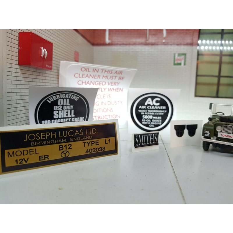 Land Rover Series 2 2a 88 109 Engine Bay & Heater Label Decal Sticker Set