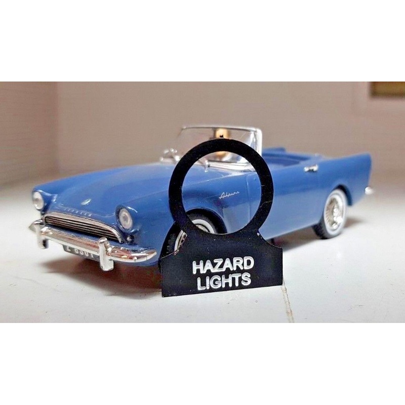 Sunbeam Alpine Tiger Daimler Dart Dash Panel Hazard Warning Switch Tag Tab Label