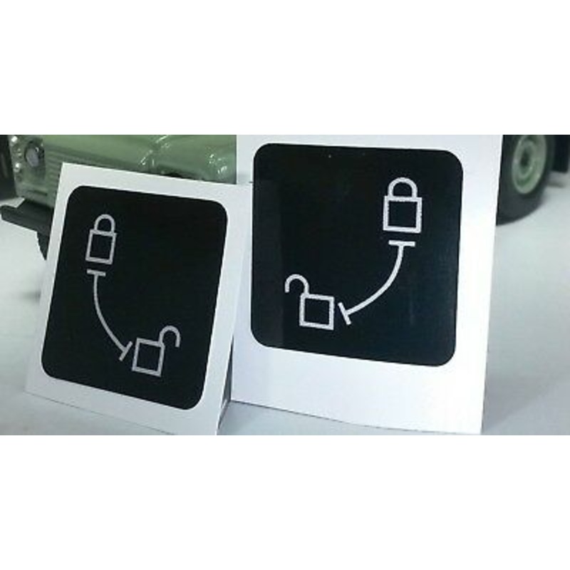 Land Rover Defender 90 110 Military Wolf Door Window Stickers RRC8530 RRC8529 x2