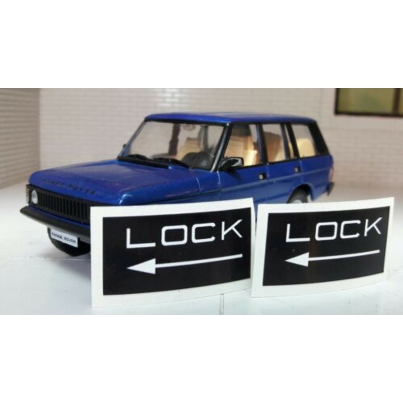 Land Rover Range Classic Tailgate Lock Sticker Decal Label x2 392611