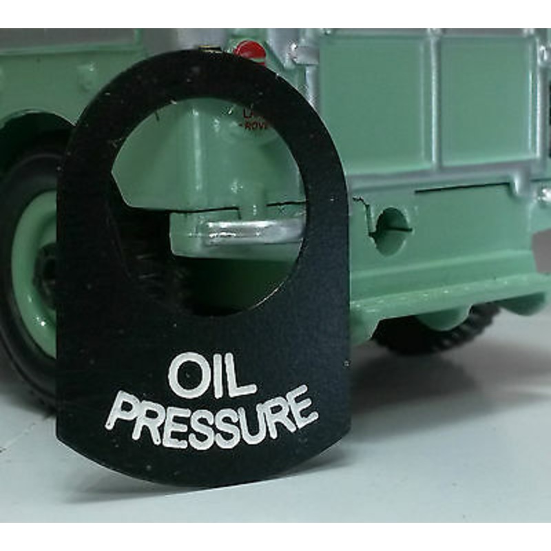 Land Rover Series 2 2a 3 Metal Light Tag Oil Pressure
