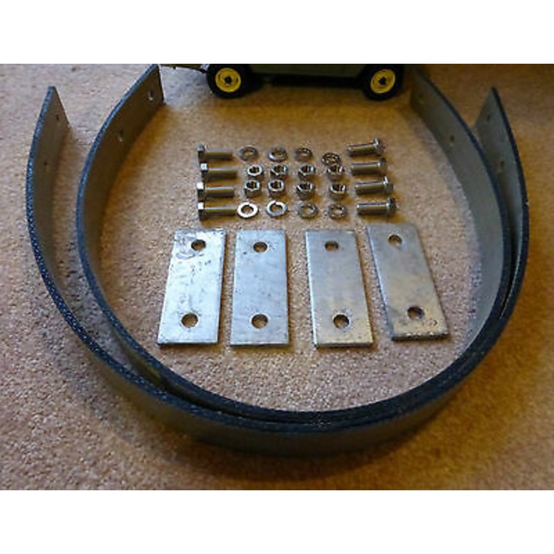 Land Rover Series 2 2a LWB Axle Check Straps Stainless Steel Plates & Bolts Set
