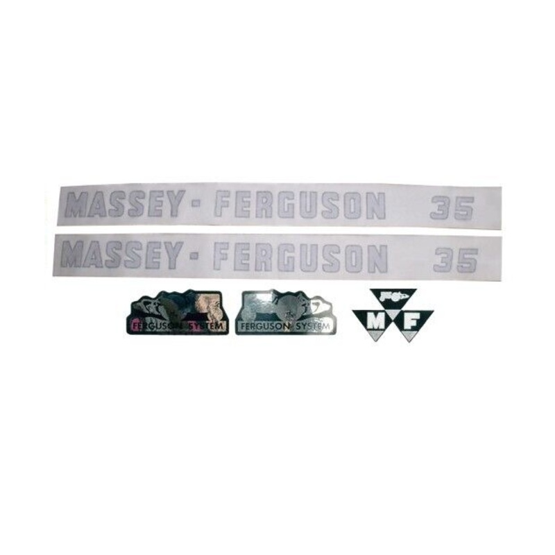 Massey Ferguson System MF 35 MF35 835 Tractor Bonnet Decal Sticker Set