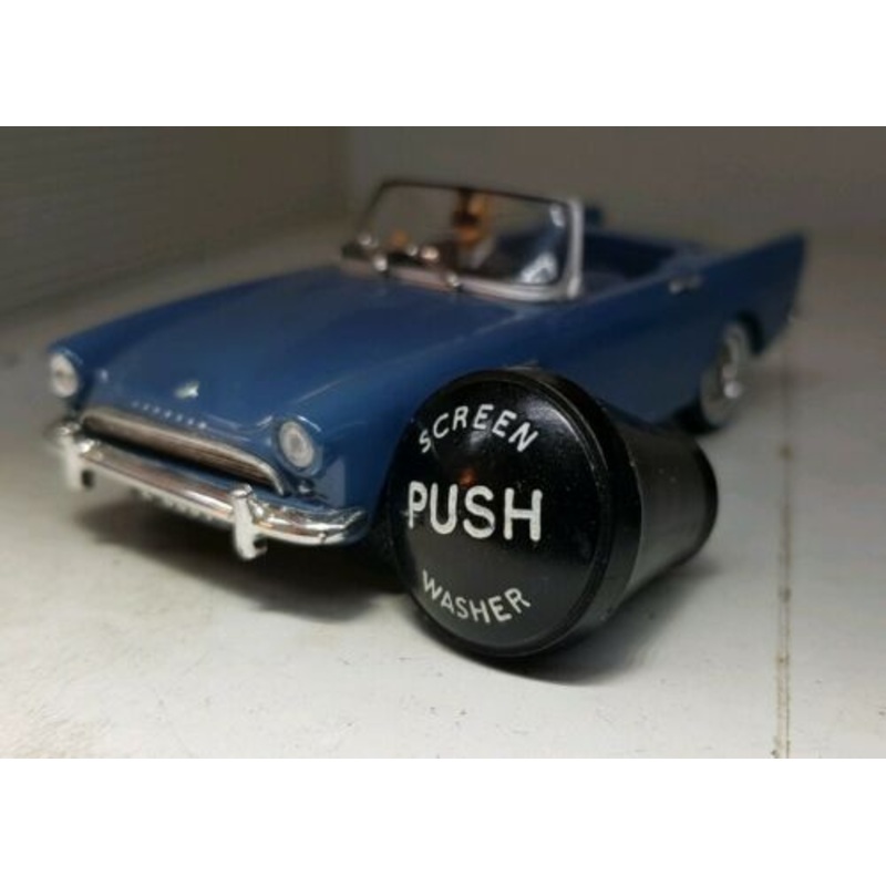 Plain Black Tudor Type Dash Manual Pump Windscreen Washer Knob MG Austin Healey
