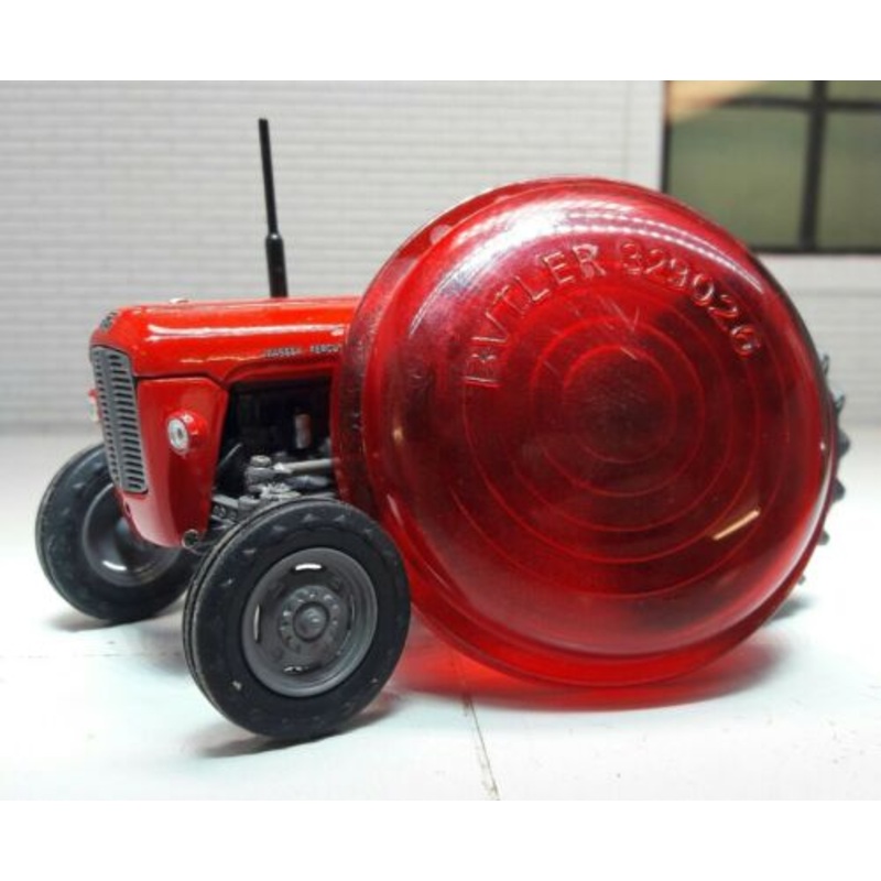 Butler Red Rear Tail Sidelight Lens Ferguson MF35 Fordson Major Dexta Tractor