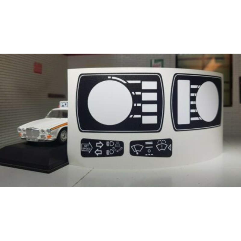 Dash Instrument Panel Column Lights Switch Label Sticker Set Jaguar XJ6 XJ12 Mk2