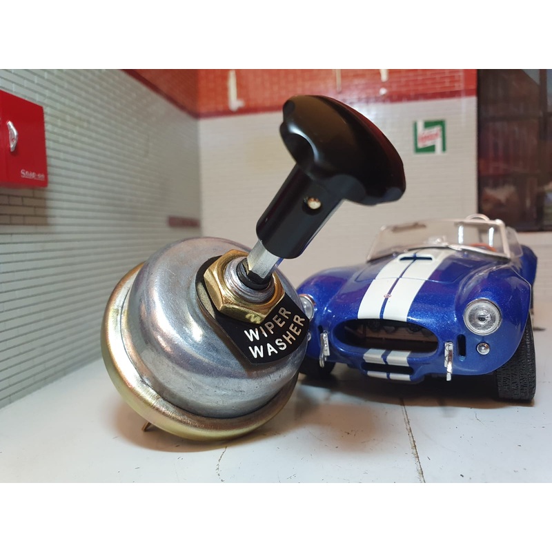 Kit Classic Vintage Car Three Speed Windscreen Washer & Wiper Switch, Tag & Knob (choice of colour)