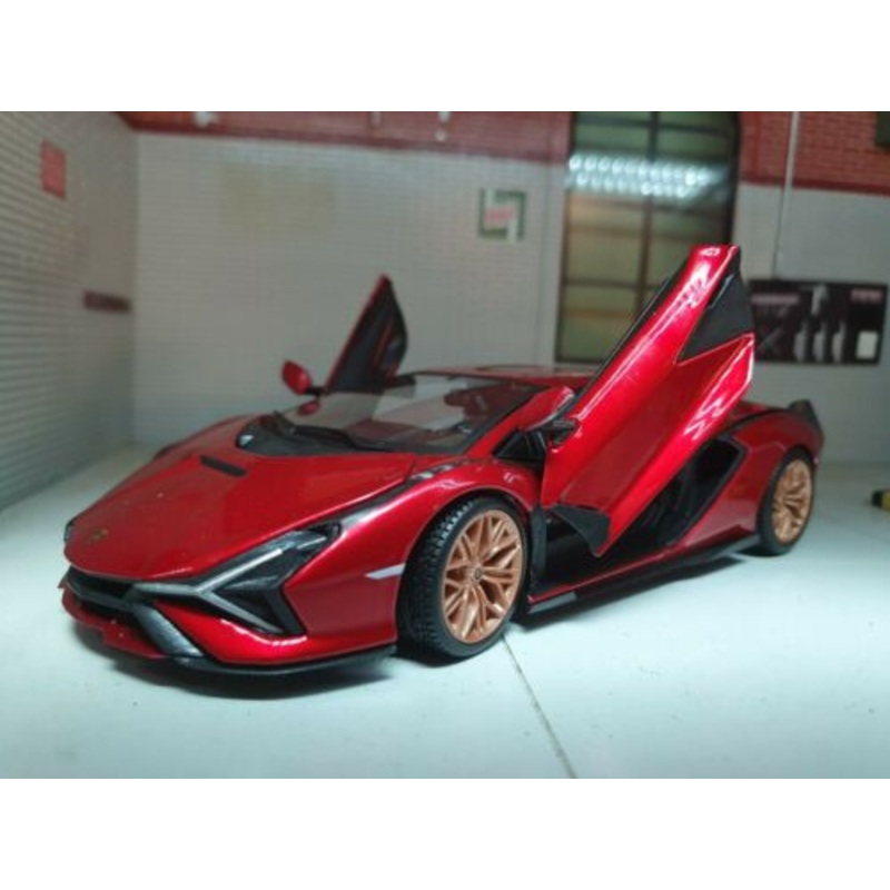 Lamborghini Sian FKP 37 Red Hypercar 2019 21099 Bburago 1:24