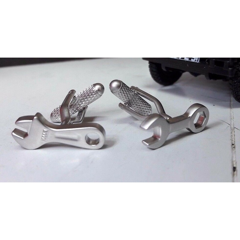 Spanner & Wrench Enamel Cufflinks